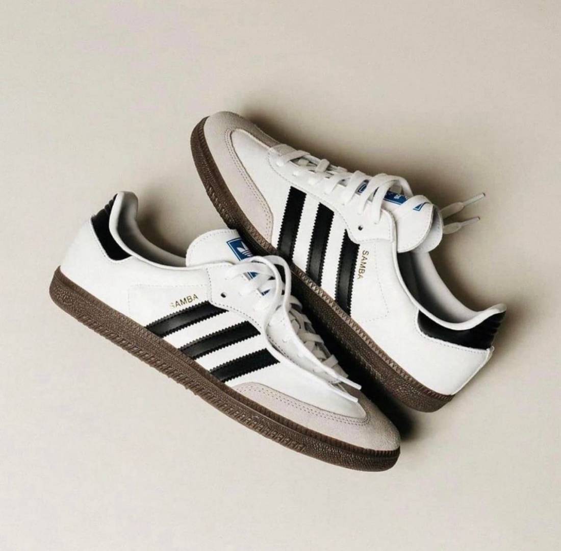 ADIDDAS SAMBA WHITE BLACK SPECIAL BIG SIZE WITH KEYCHAIN MENS FIX