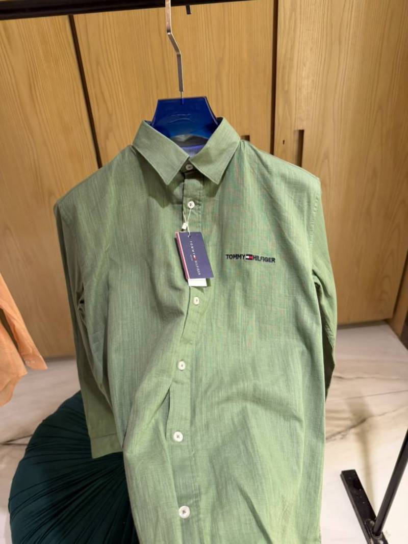 TOM-Y HILFIGER IMPORTED STORE ARTICLE SHIRT LINEN FABRIC