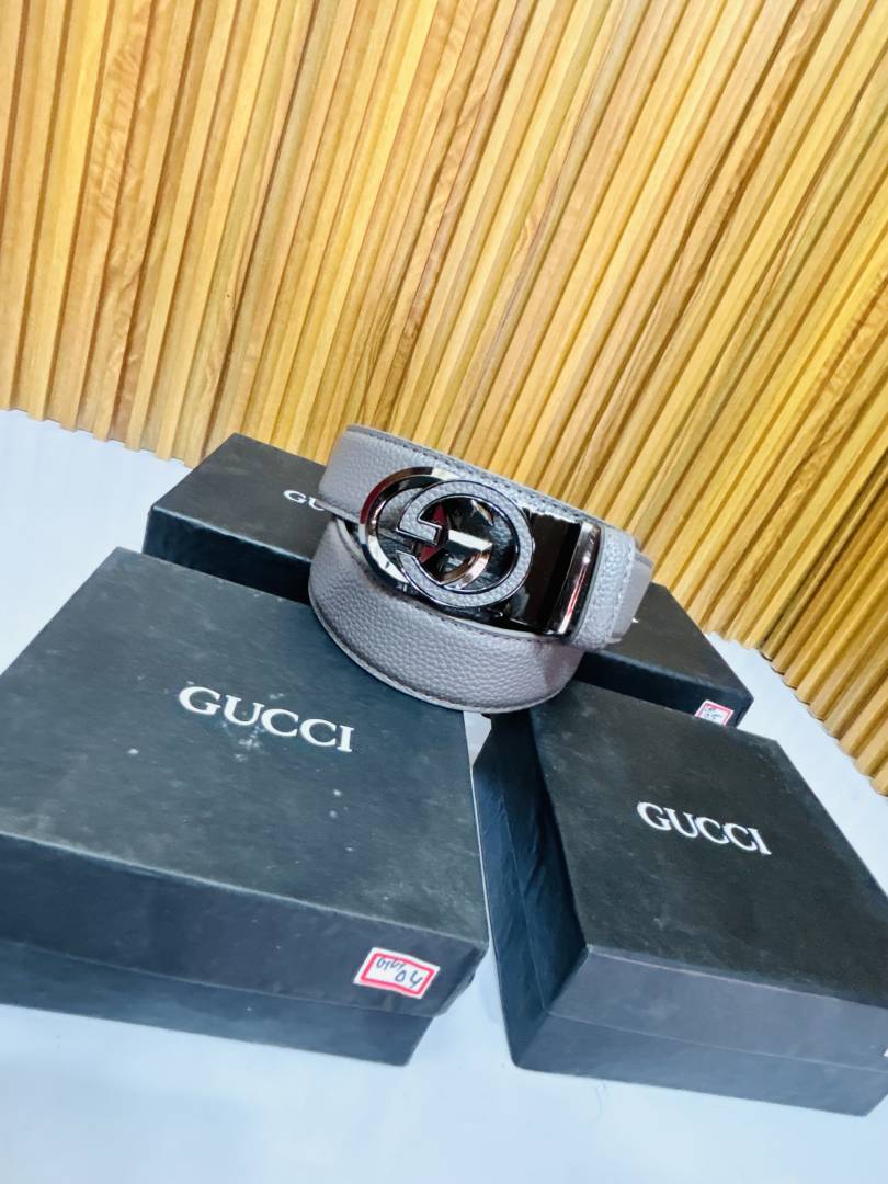 05 GUCHI GREY PREMIUM QUALITY AUTOMATIC LOCK BELT