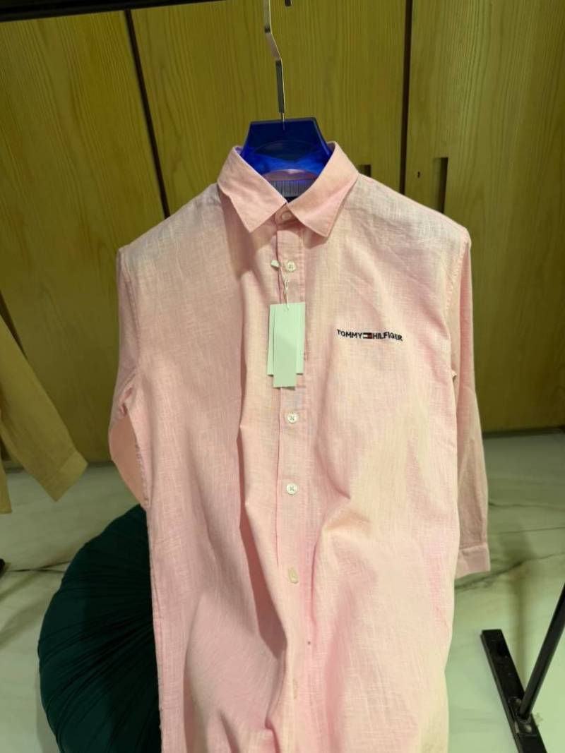 TOM-Y HILFIGER IMPORTED STORE ARTICLE SHIRT LINEN FABRIC