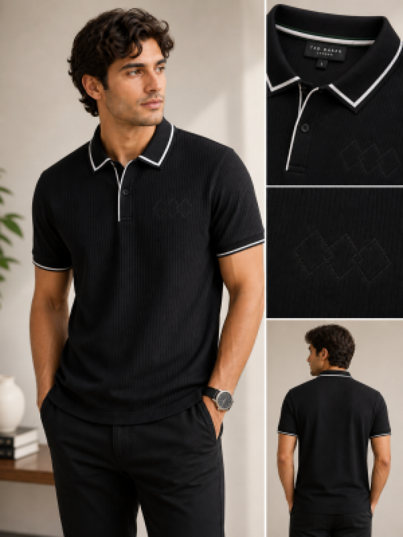Ted_B Premium Black Polo Tshirt