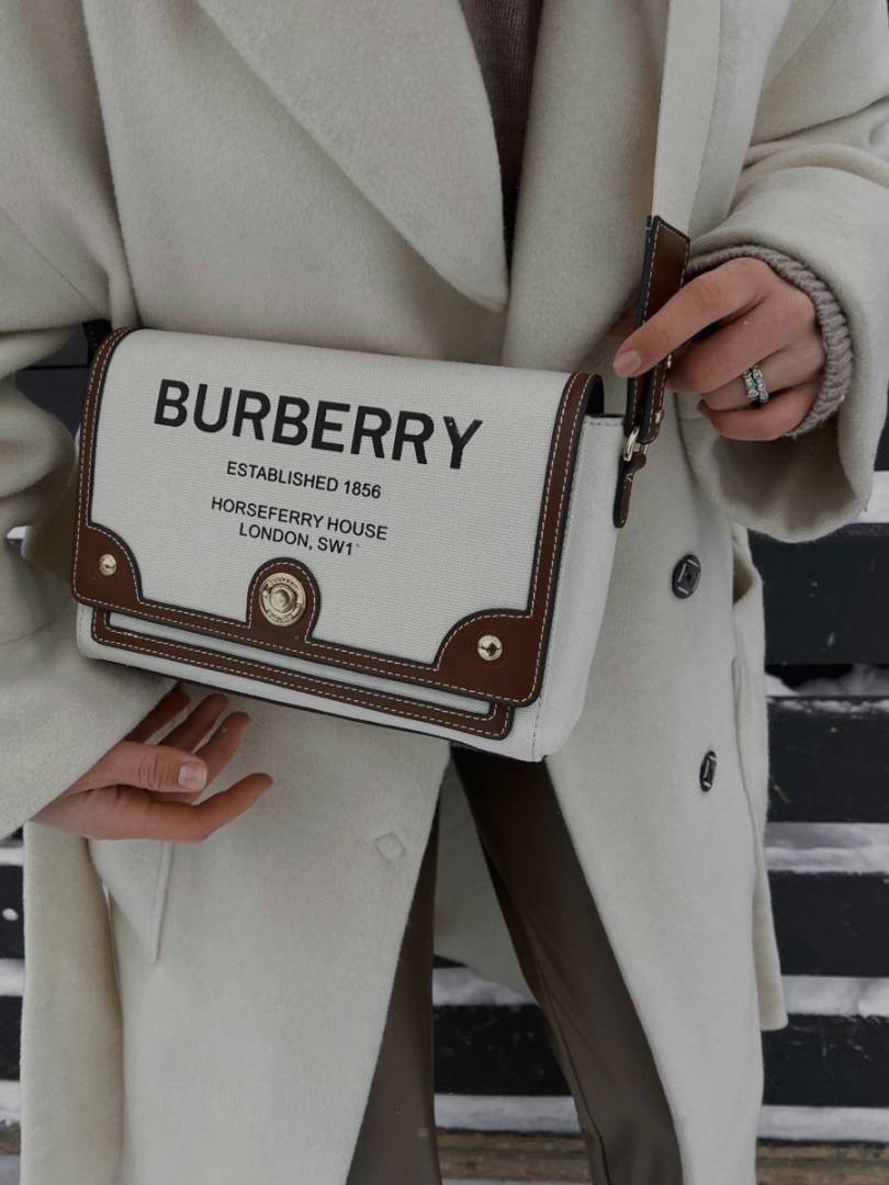 Burberyy CB Horseferry Printed Canvas Crossbody Bag With OriginalBox Carry & DustCover