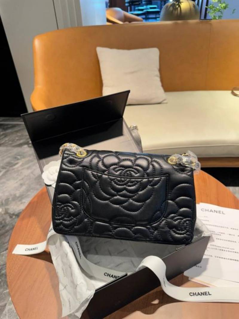 Chennel1208 Camellia Premium Limited Edition Bag With OG Box & Dust Bag (Black - 1208)