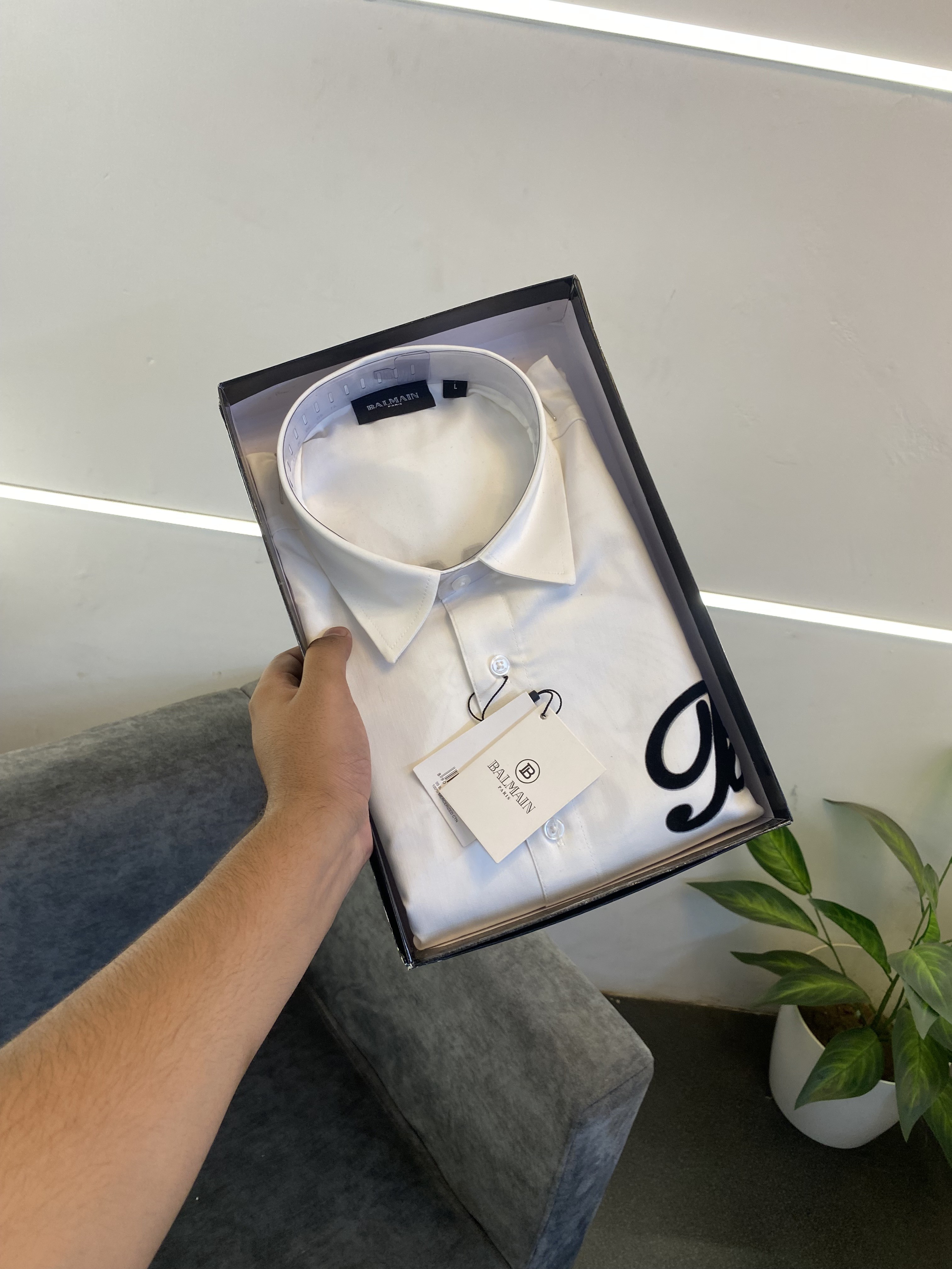 Balman velvet patch front and back logo imported box pack shirt white sale