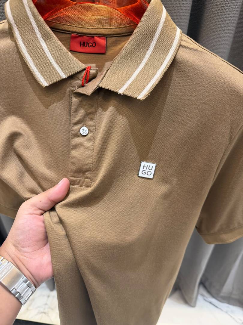 Boss Chest Logo Polo T-shirt Brown