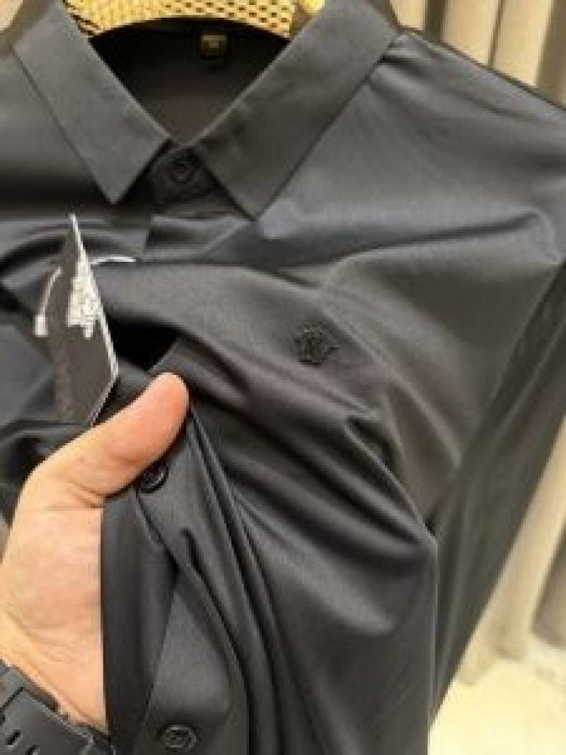 Versac_e Imported Stichless Black Korean Shirt