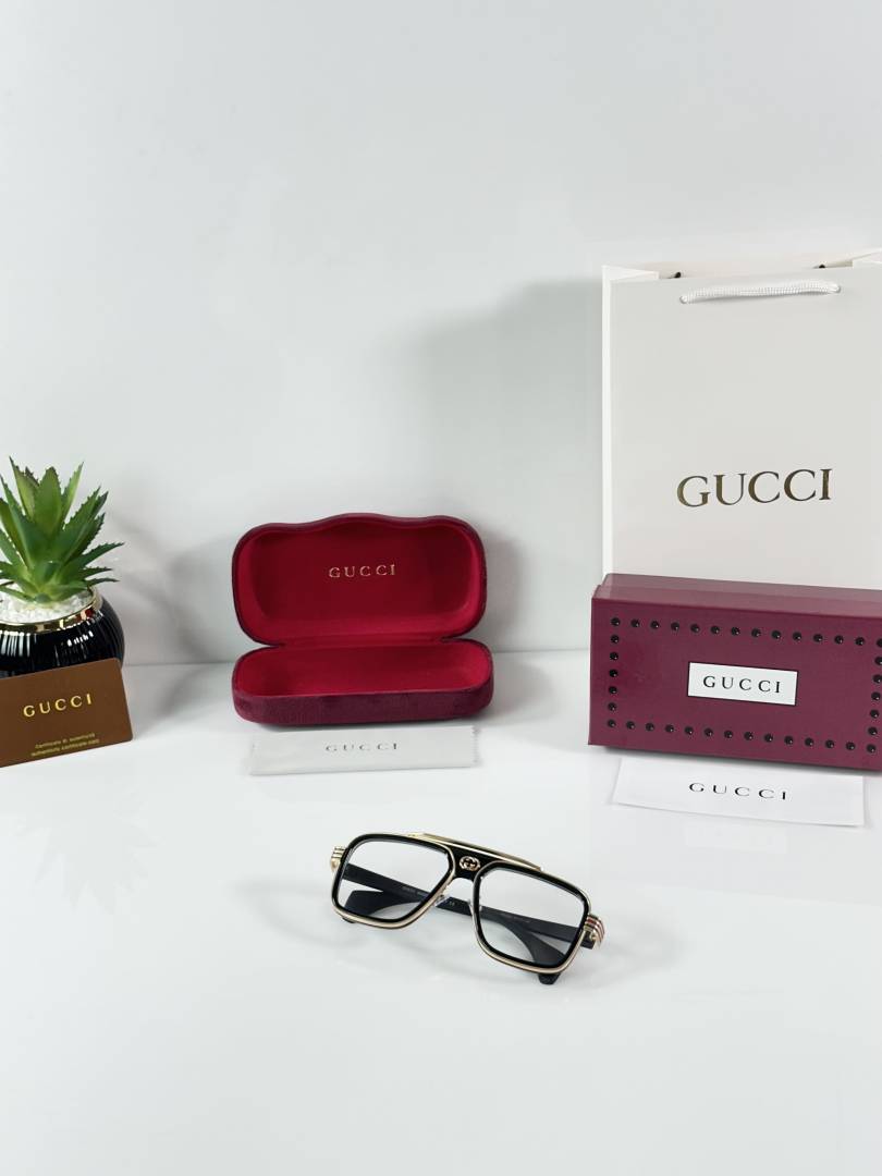 Gucc 1295 Gold Black Frame