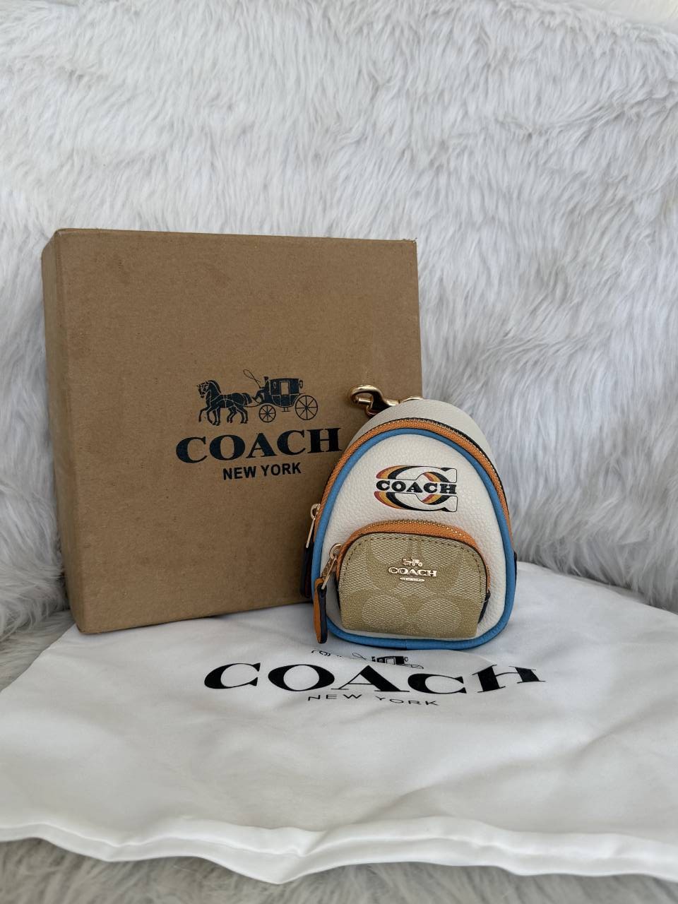 Coach 07 Minikkeychain Backpack BagCharm With Original Box Packing