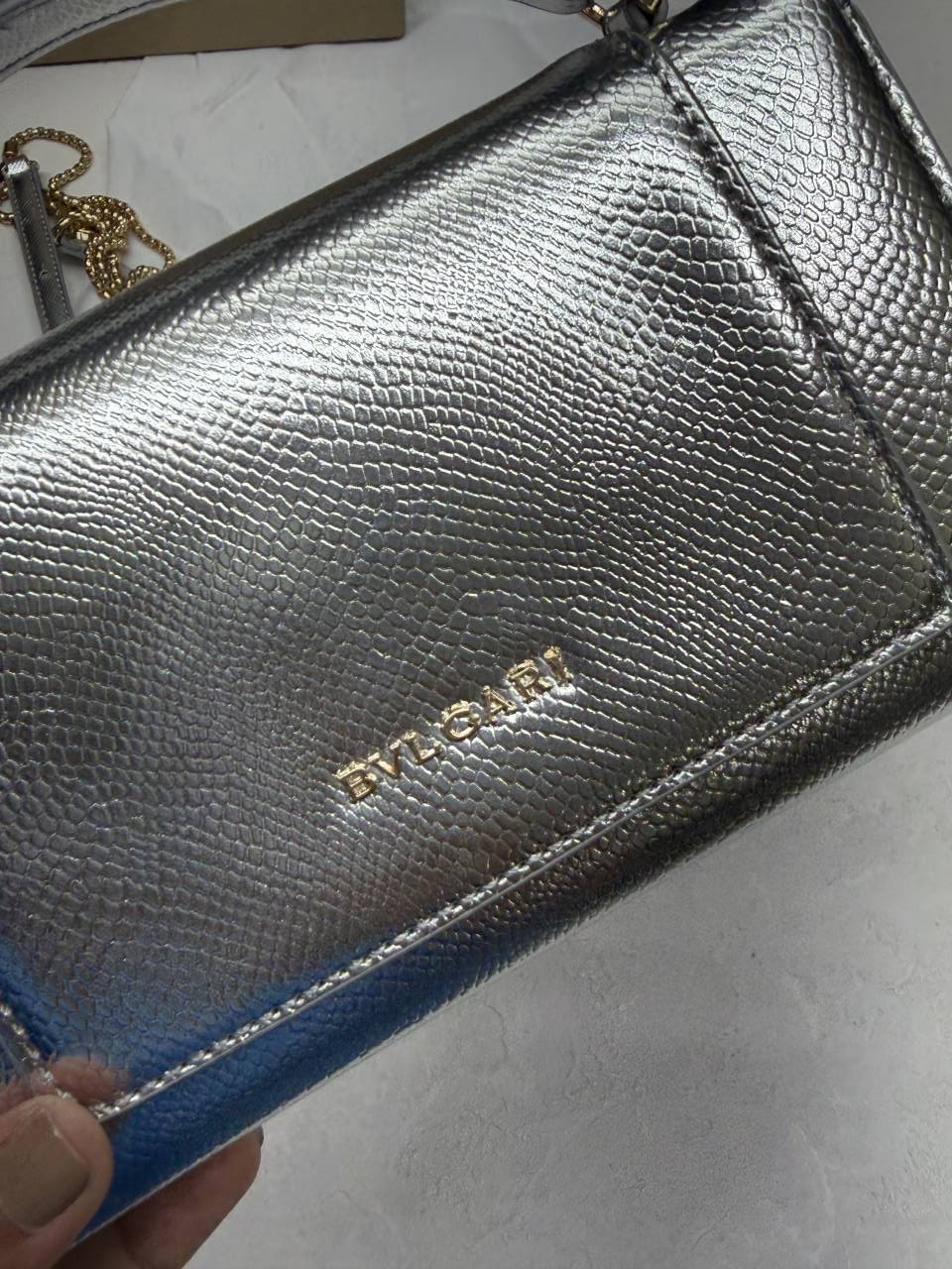 Bvlgari Serpenti Forever Phone Case Crossbody Bag With Top Handle Original Box Packing