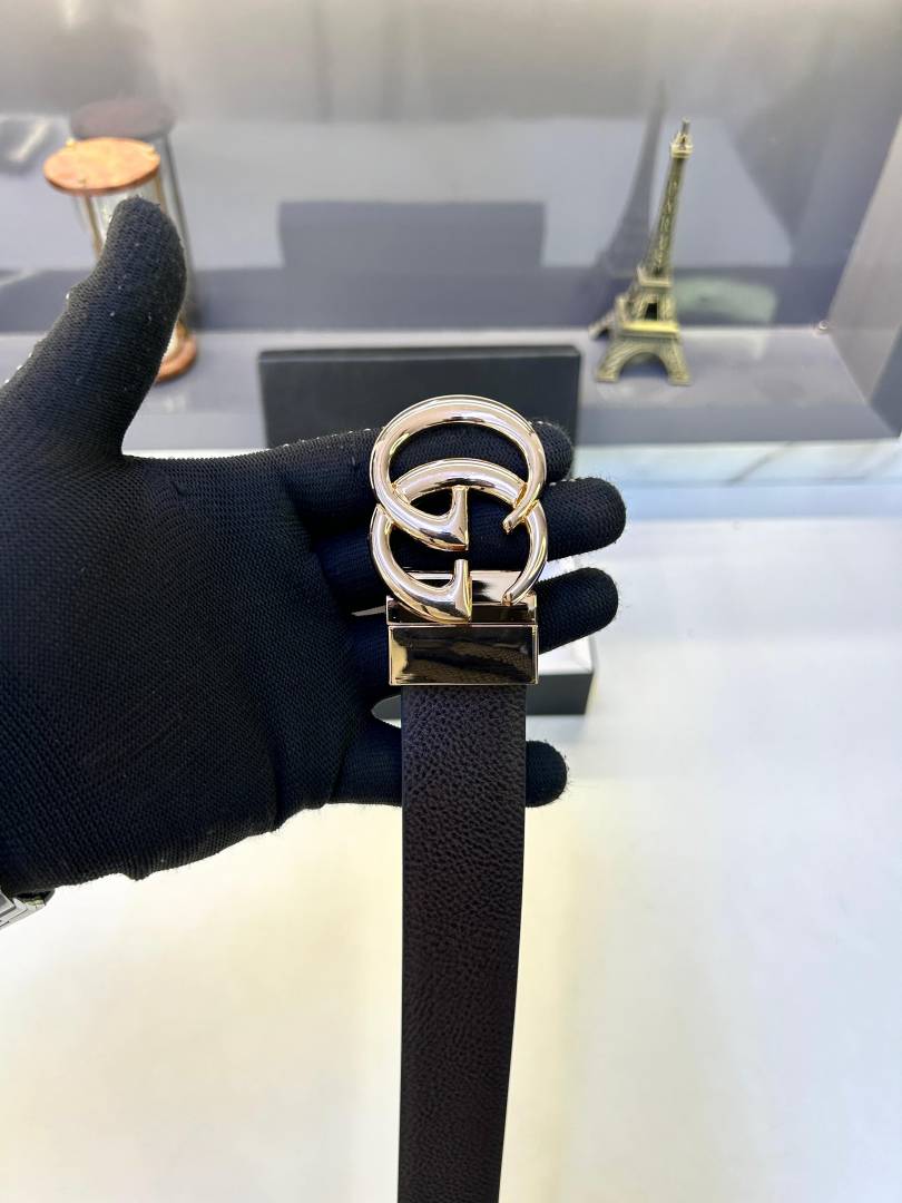 Guchi Belt & Wallet Combo Golden Brown Fa 717