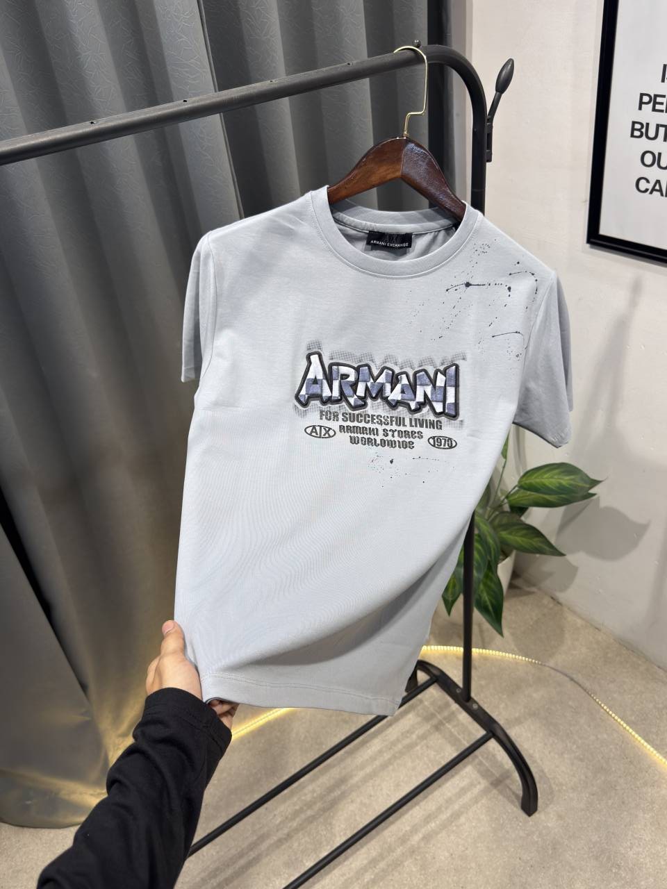 Armaa ni exchange turkey imported round neck tshirt grey