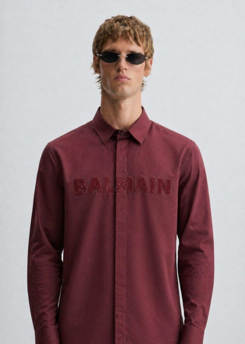BALMAI-xN IMPORTED STORE ARTICLE DIAMOND CHINA SHIRT