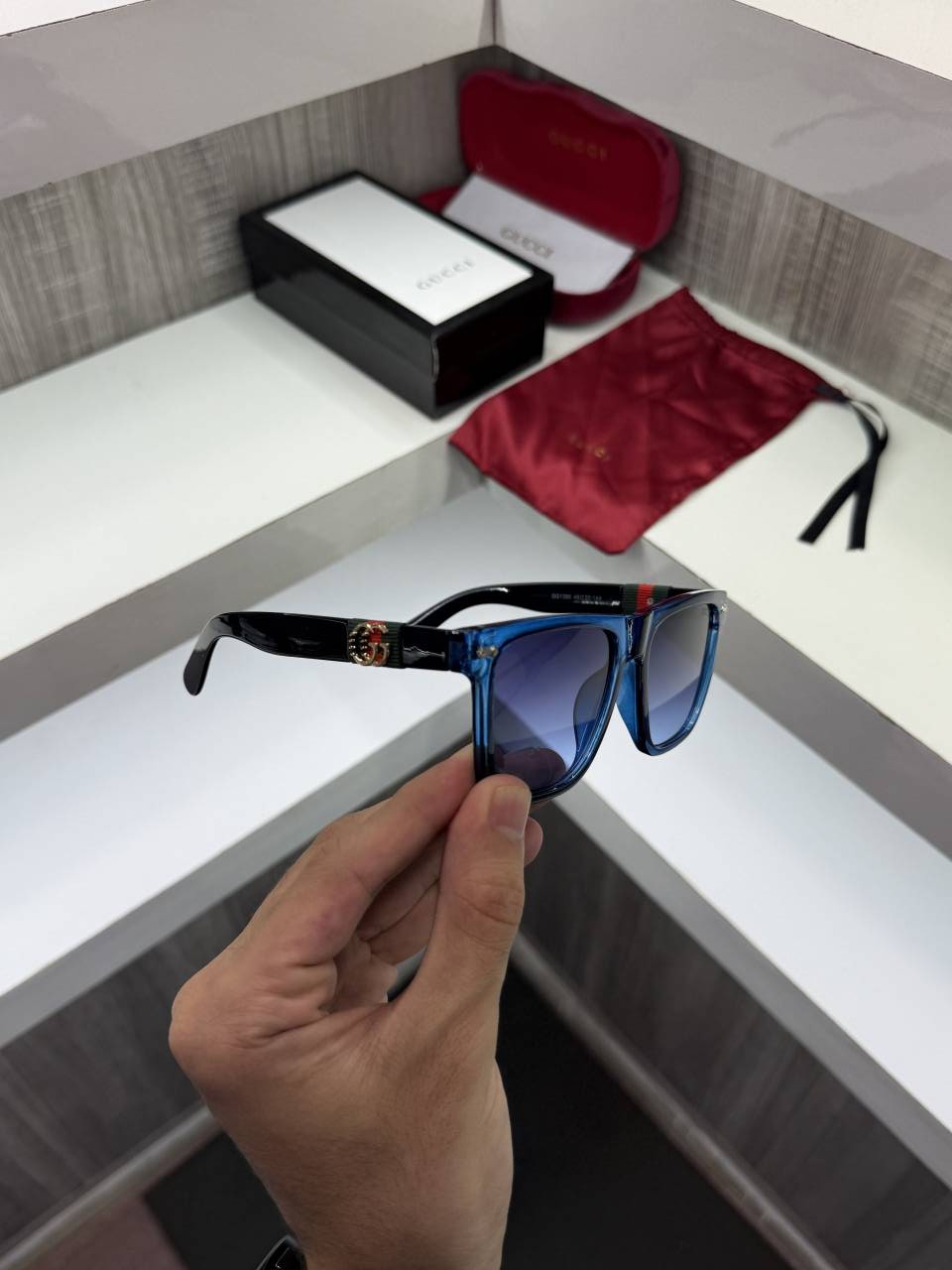 Guchi 1390 Premium sunglass (Blue)
