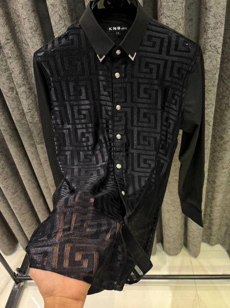 Versac-e IMPORTED STORE ARTICLE DIAMOND CHINA SHIRT