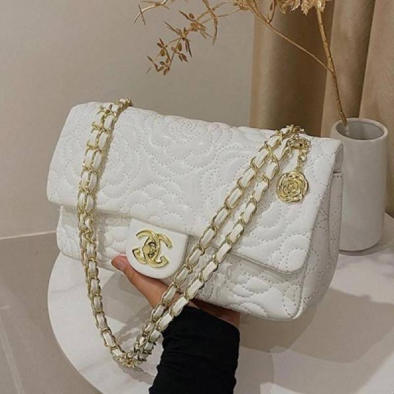 Channel Camellia Premium Limited Edition Bag With OG Box & Dust Bag (White - 1209)