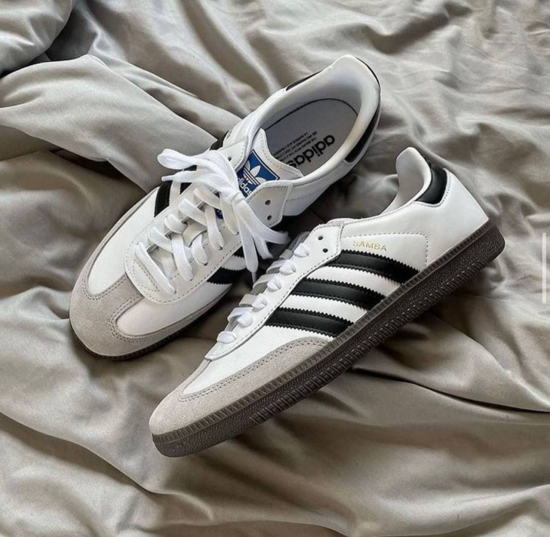 ADIDDAS SAMBA WHITE BLACK SPECIAL BIG SIZE WITH KEYCHAIN MENS FIX