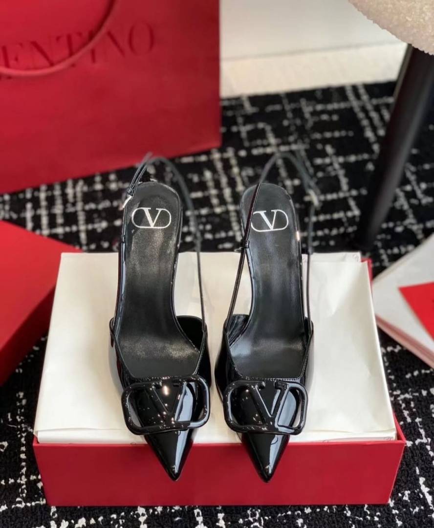 Valentyno_Black_Patent_Leather_Slingback_Heels_With_OriginalBox_CarryBag
