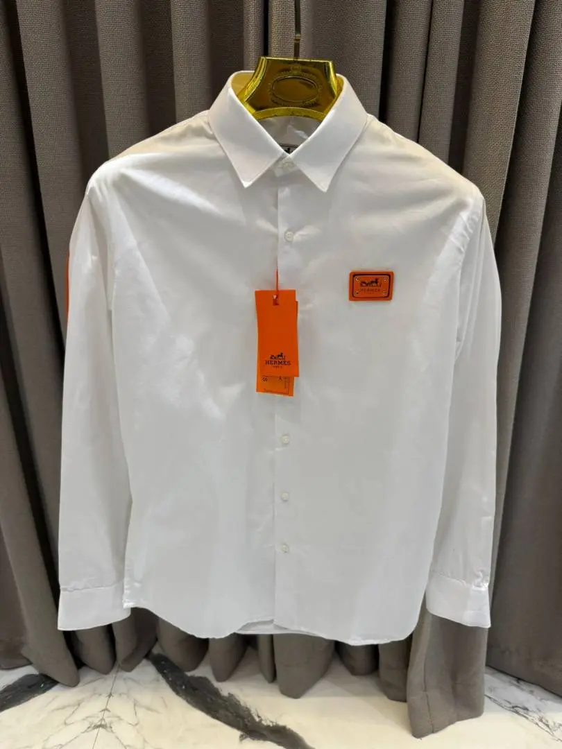 Hermes Chest Logo Box Pack Full Sleeves Shirt - Image 6