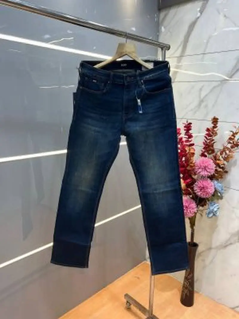 Boss Blue Shade Straight Fit Premium Imported Stretchable Lycra Fabric Denim with Embroidered Logo 4111 - Image 2