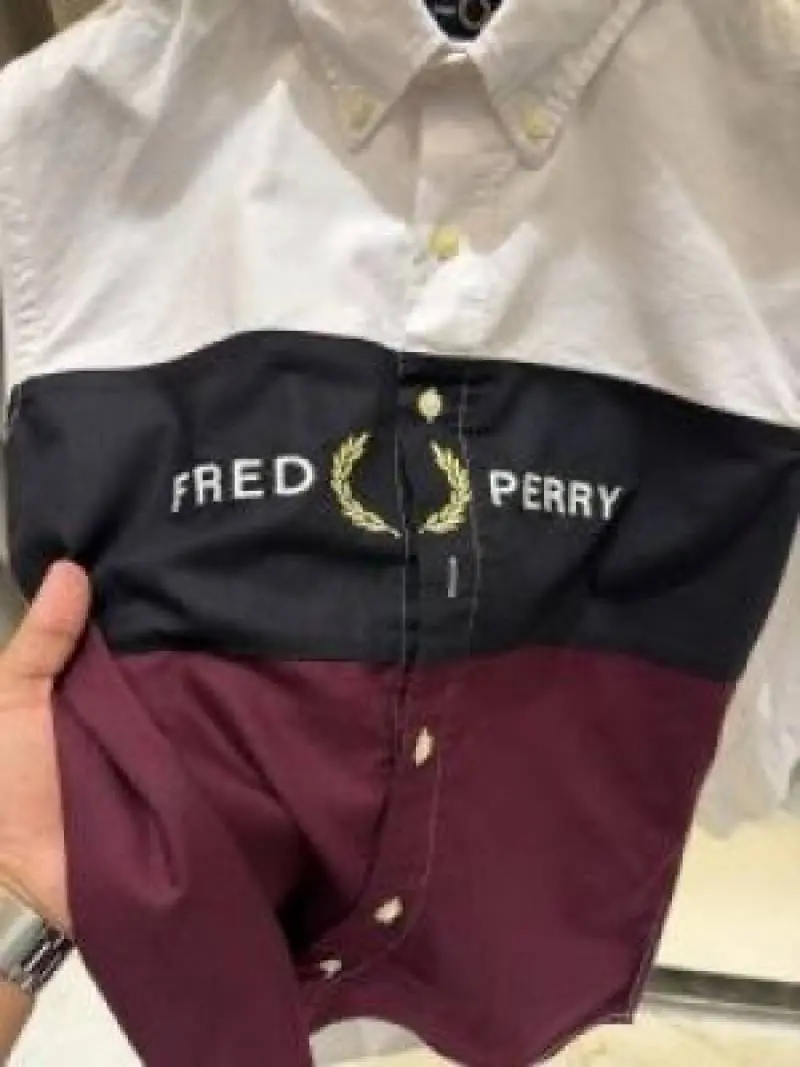 Fred Perr y White Wit aroon Premium Shirt - Image 2
