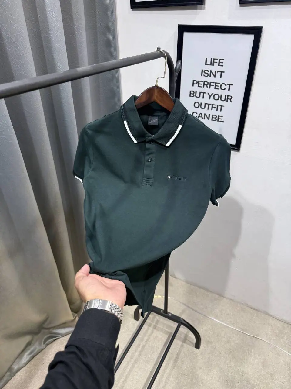 Hackett imported polo tshirt bottle green - Image 2