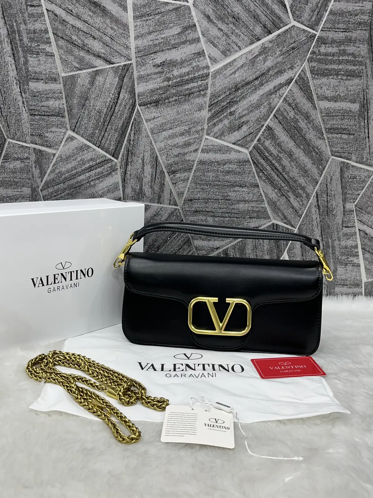 Valentino V Loco Black Large Shoulder Bag With OriginalBox