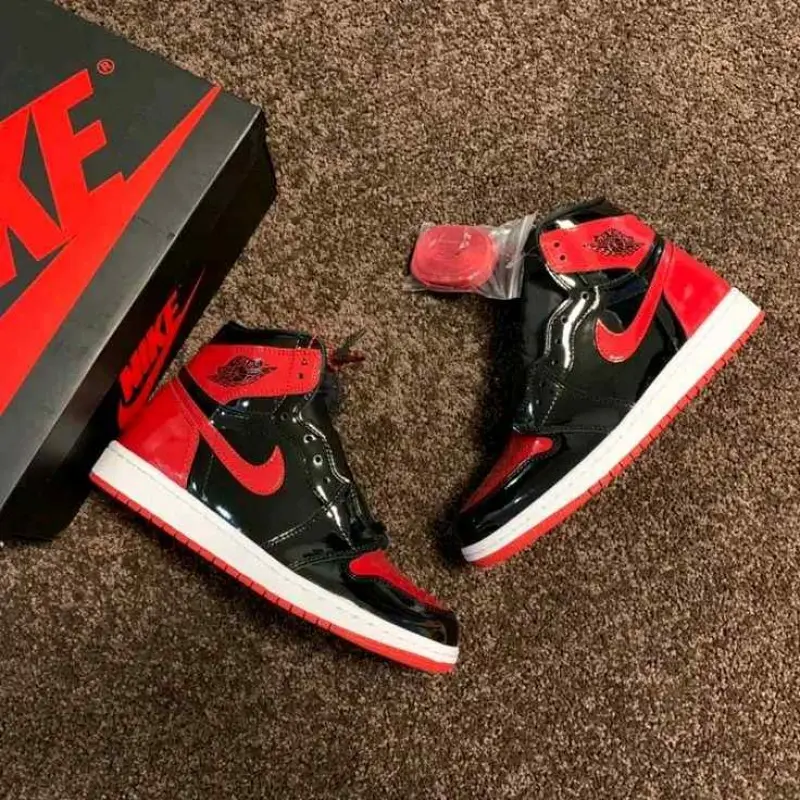Nike Air Jordan Retro 1 Bred Patent Semi UA - Image 11