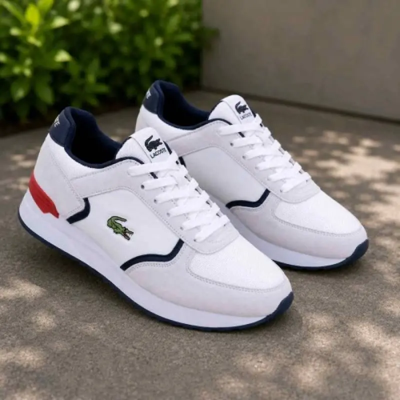 Lacosstte Partner Piste White Navy Blue and Red