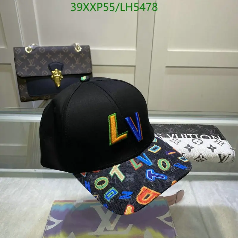 Louis Vuitton Embroidered Front Logo Alphabetic Black Premium Unisex Cap With Safety Box - Image 5