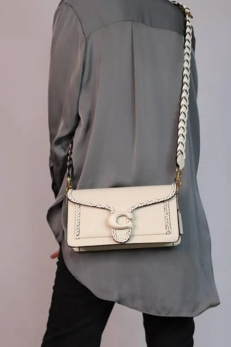 Coach Tabby 26 Elite Quality Shoulder Bag With OG Double Magnetic Box & Dust Bag & 2 Belts (Of White-664) - Image 3