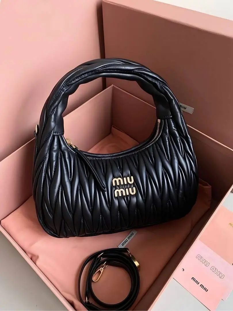 Miu Miu Matelasse Hobo Bag With Original Box & Dust Cover Packing - Image 4