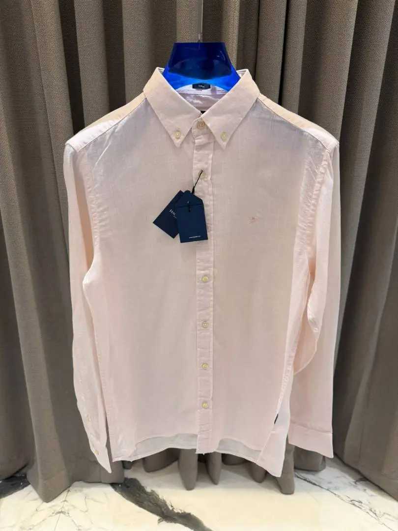 Hackett Chest Logo Full Sleeves Shirt Pink - Image 2