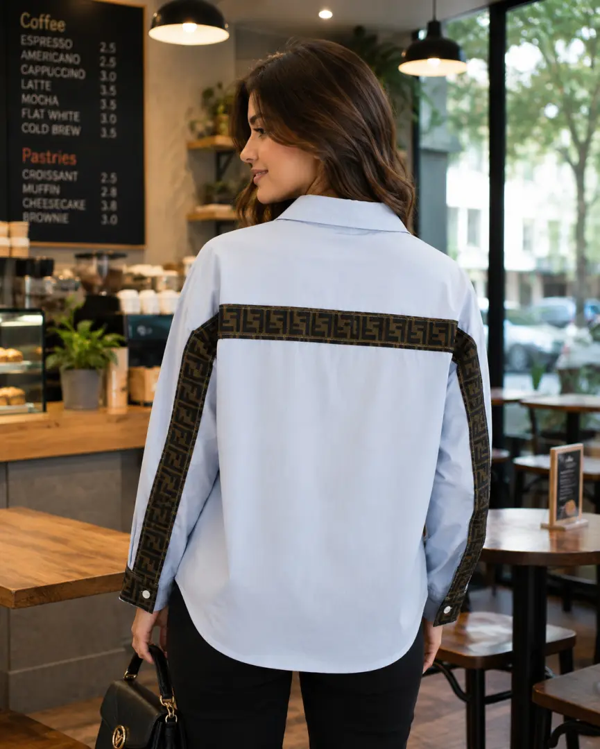 Fen Pocket Logo Shirt Sky S120-SK - Image 2