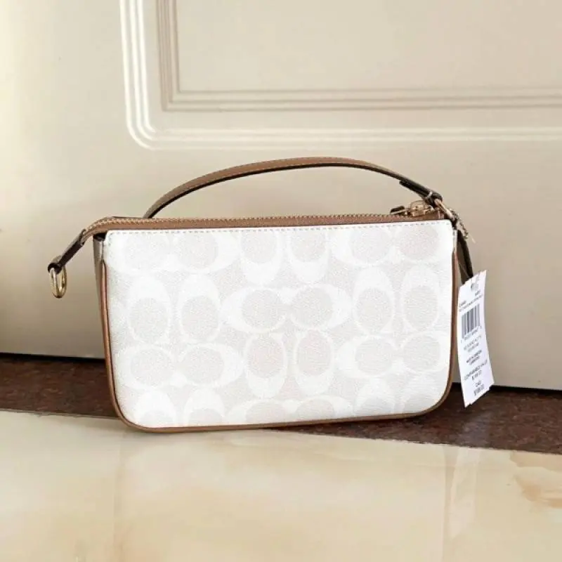 Coach Nolita 19 Wht-Ap Brown With OriginalBox DustCover ChainBelt PearlCharm - Image 3