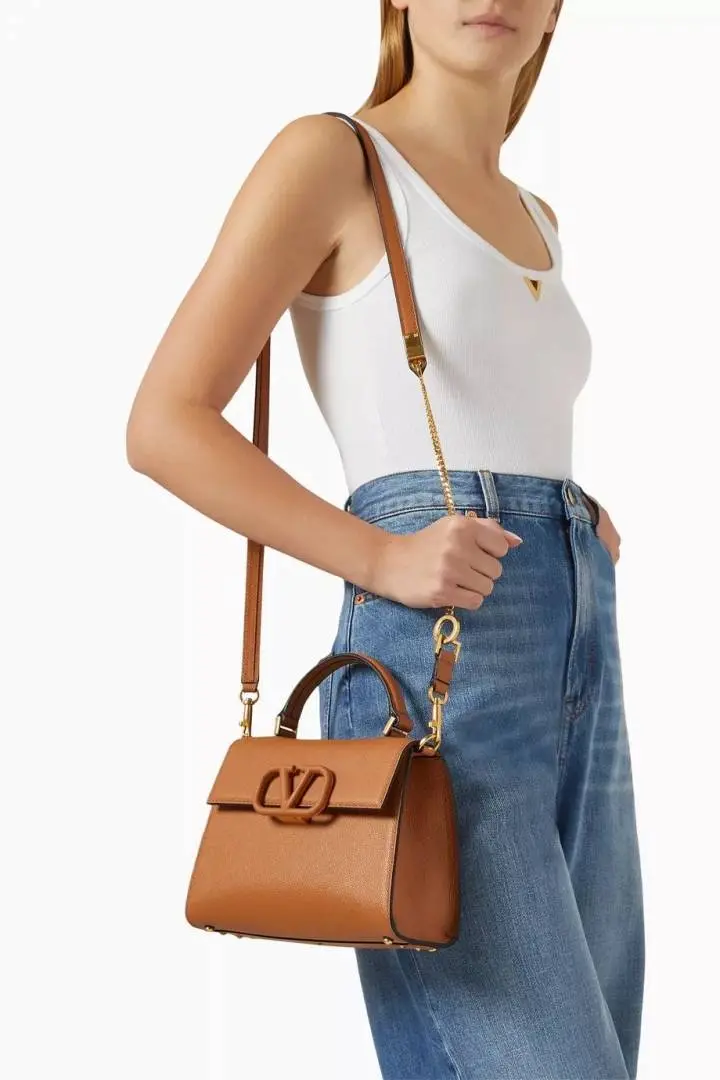 Valentynoo Tan-Brown VSling TopHandle ShoulderBag With DustCoverhut - Image 2