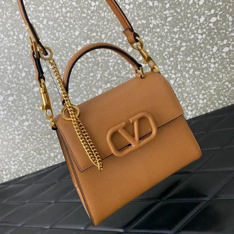 Valentynoo Tan-Brown VSling TopHandle ShoulderBag With DustCoverhut - Image 9