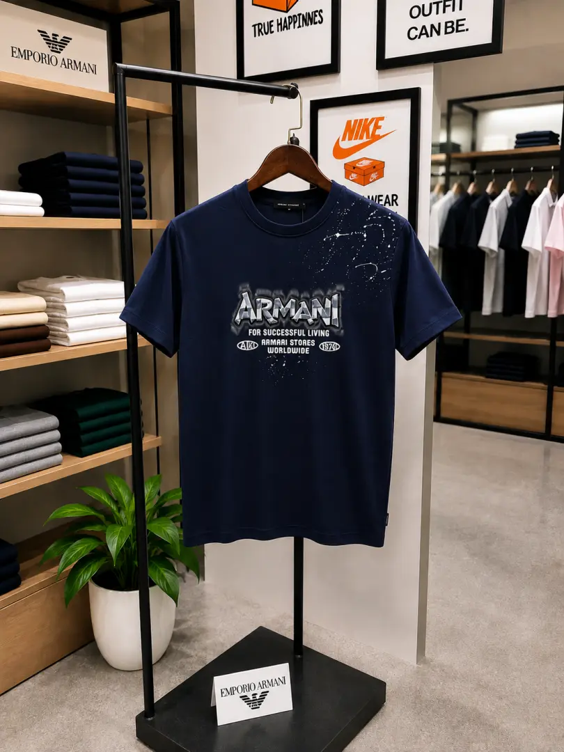 Armaa ni exchange turkey imported round neck tshirt navy