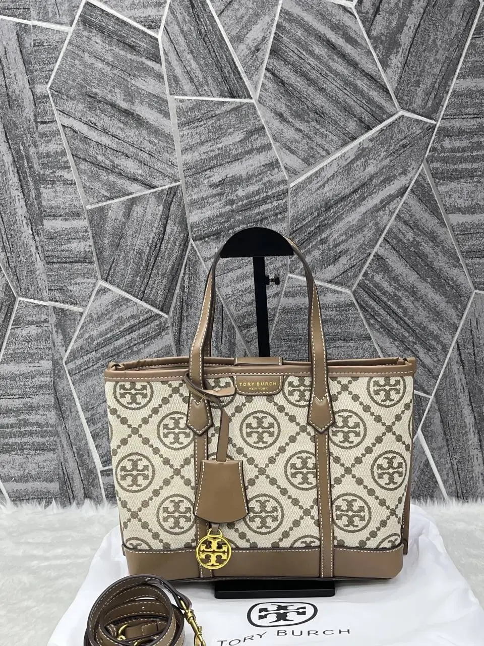 Tori Burch Mini Jacquard Tote With OriginalDustCover - Image 8