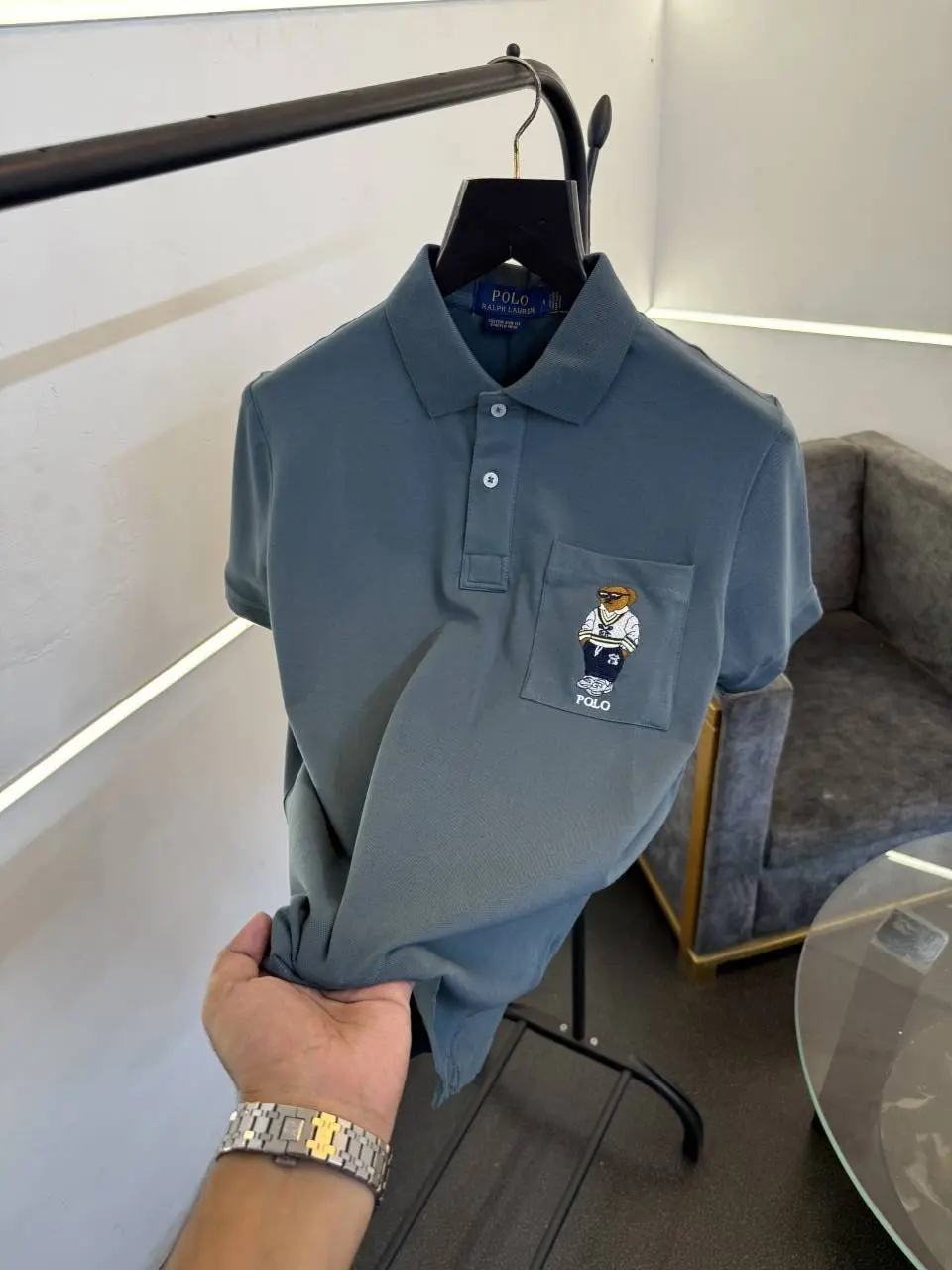 Ralph lauren imported embroidery logo polo tshirt c green sale - Image 2