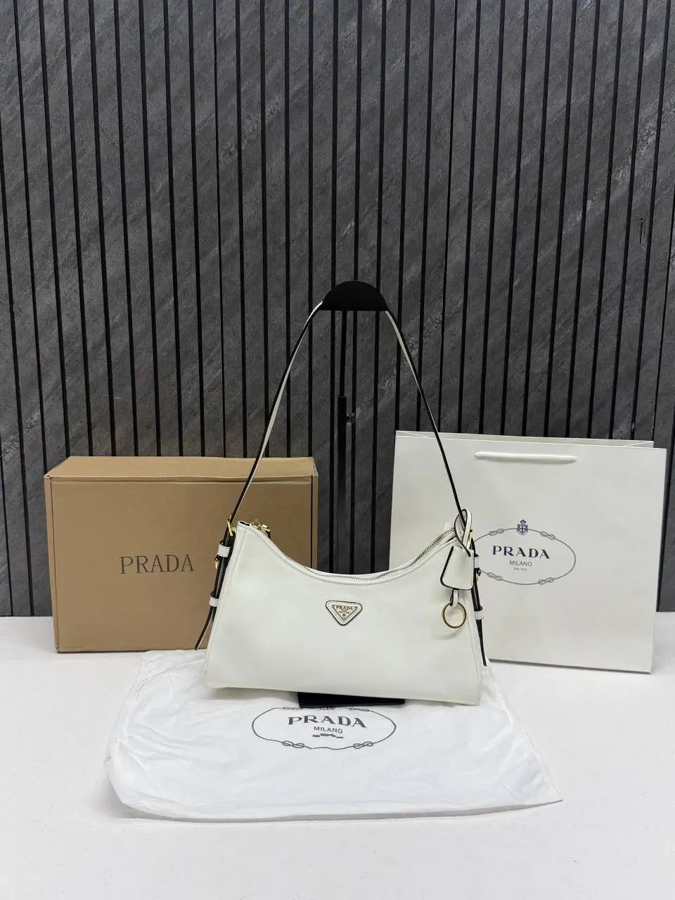 Prada CB Aimee ShoulderBag With OriginalBox CarryBag - Image 8