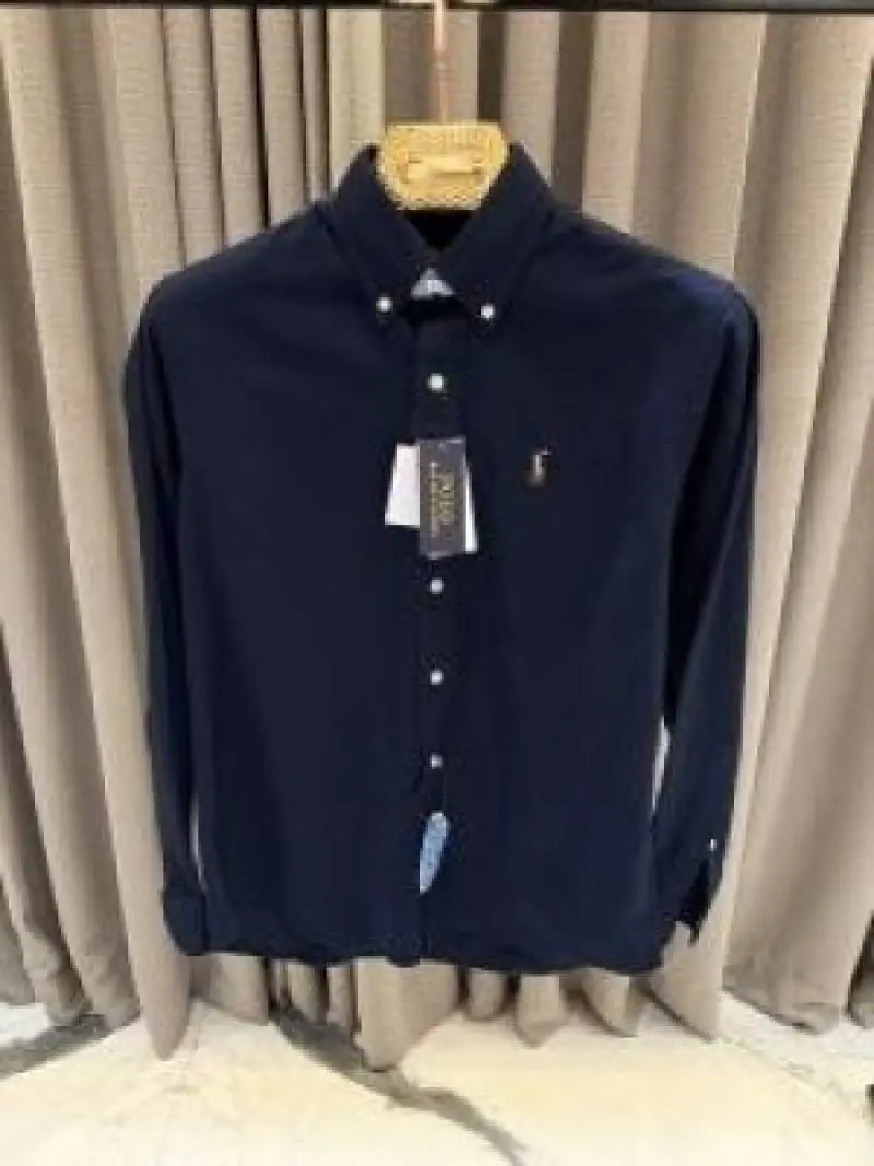 Ralph Lauren Chest Logo Full Sleeves Shirt Navy