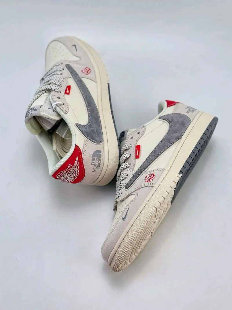 Travis Scott X Nikke Air Jordan 1 Low x The North Fase 802 - Image 3