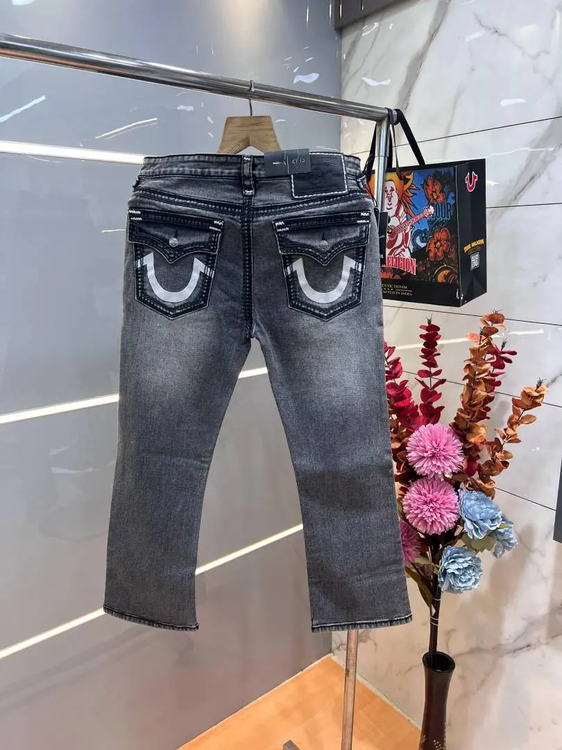 True Religio n Premium Imported Stretchable Lycra Fabric Boot Cut Back Flap pocket Design Denim with Brand Box and Carry Bag 3551 - Image 2