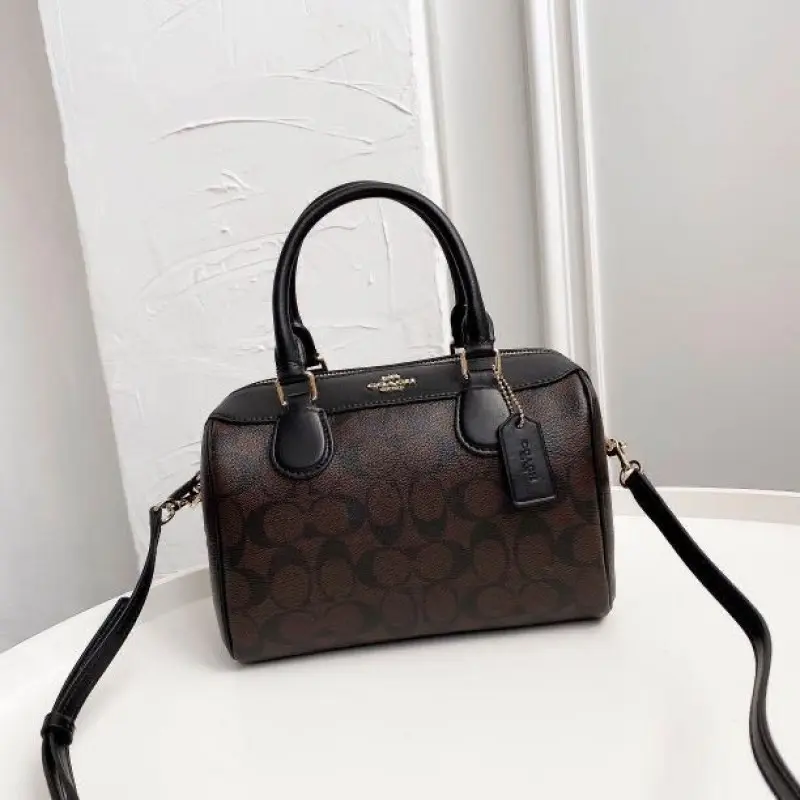 Coach Rowan Satchel Coffee-Black Premium With OriginalBox - Image 2