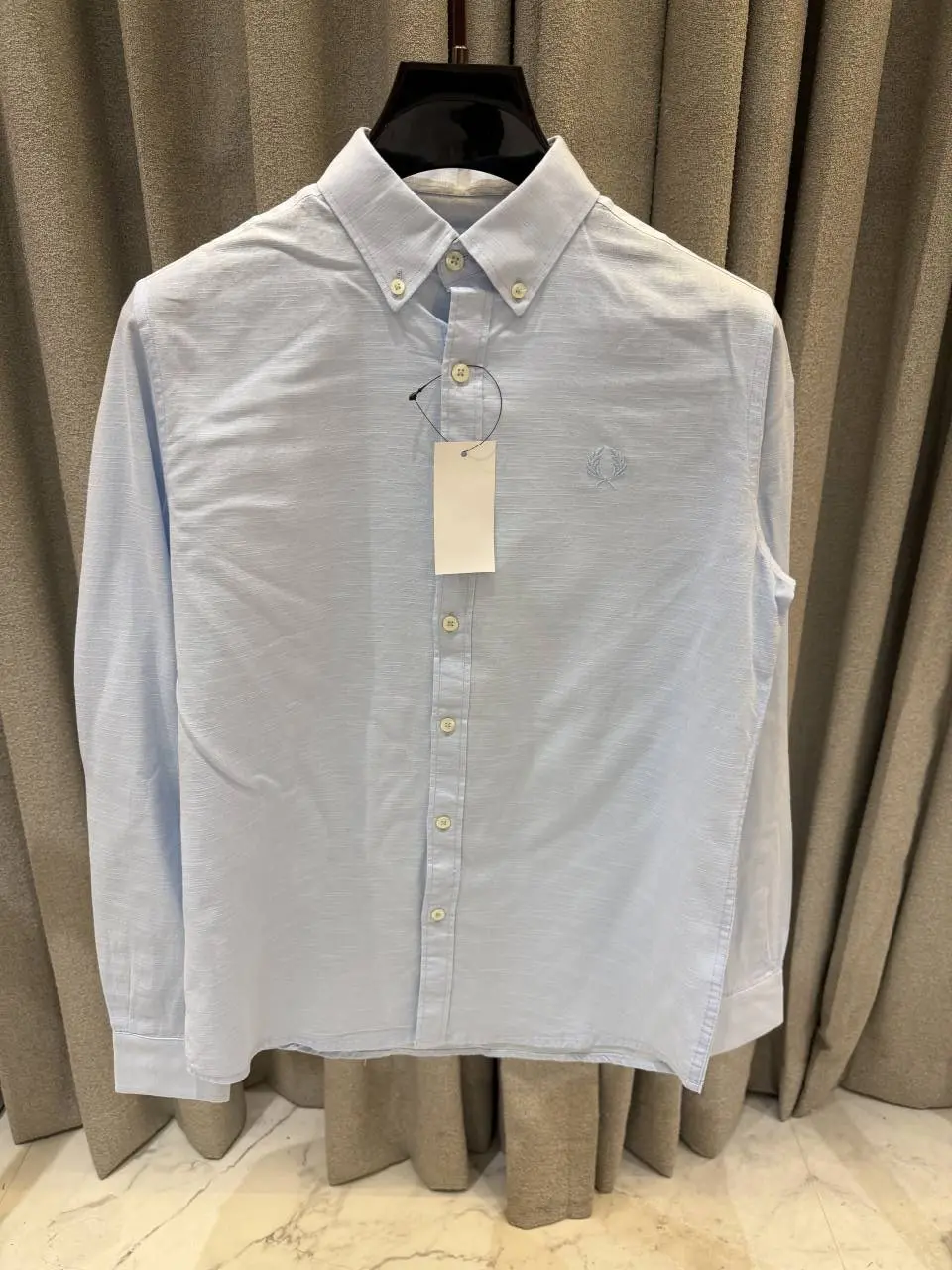 Fred Perry Sky Blue Premium Linen Shirt