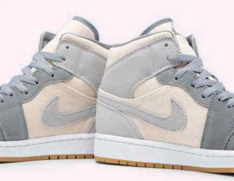Air Jordan 1 Mid Coconut Milk Particle Grey - Image 6