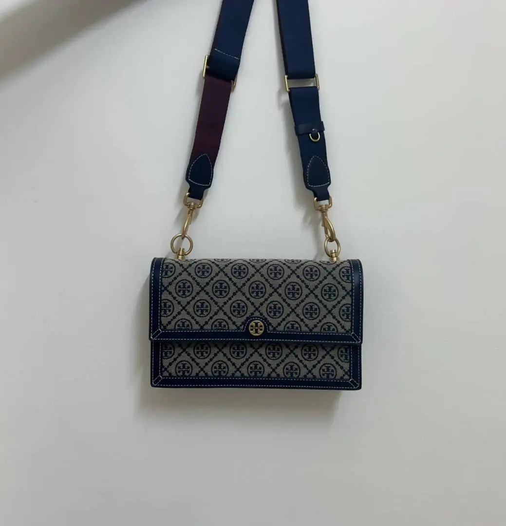 Tori Burch T Monogram Jacquard Highend ShoulderBag With OriginalPacking - Image 2