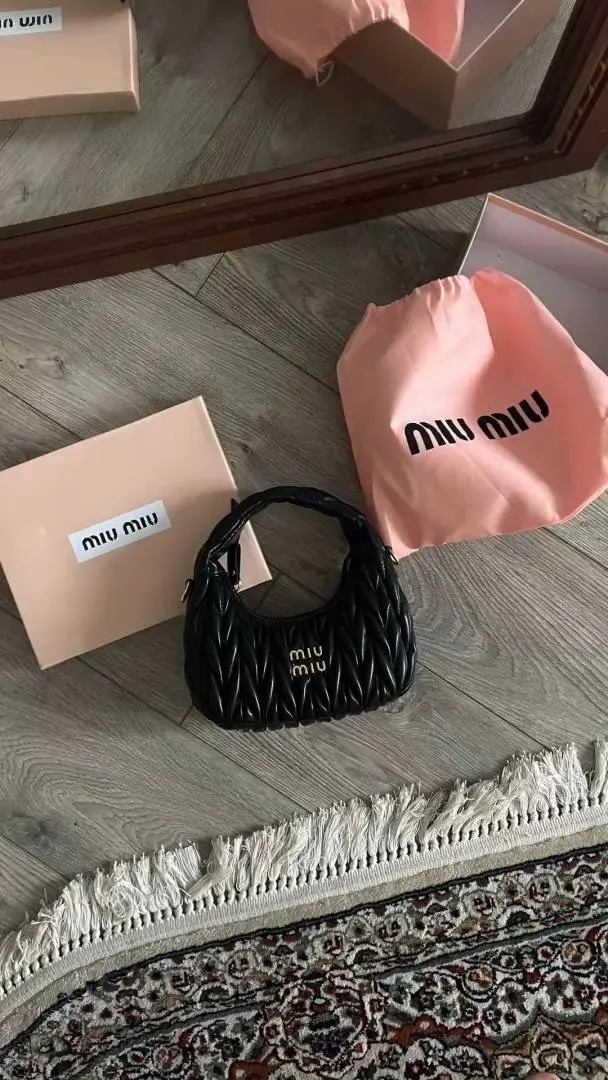 Miu Miu Matelasse Hobo Bag With Original Box & Dust Cover Packing - Image 6