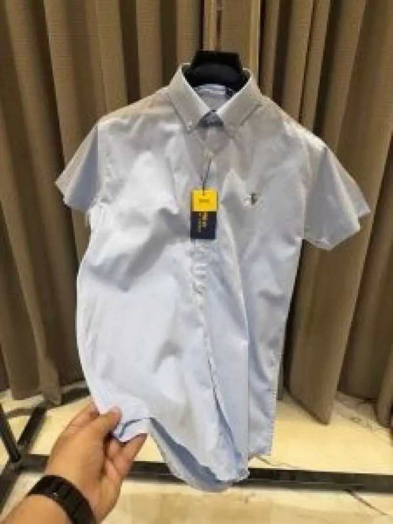 Ralph Lauren Premium Sky Blue Half Shirt - Image 3