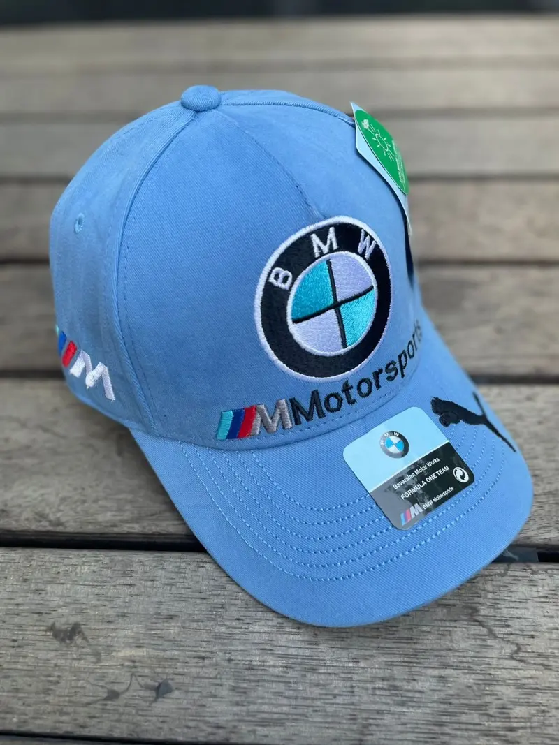 Bmw Motorsports Premium Sky Blue Unisex Cap (With Safety Box) 916
